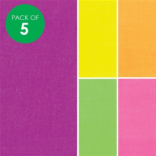 Crepe Paper - Fluorescent - Pack of 5