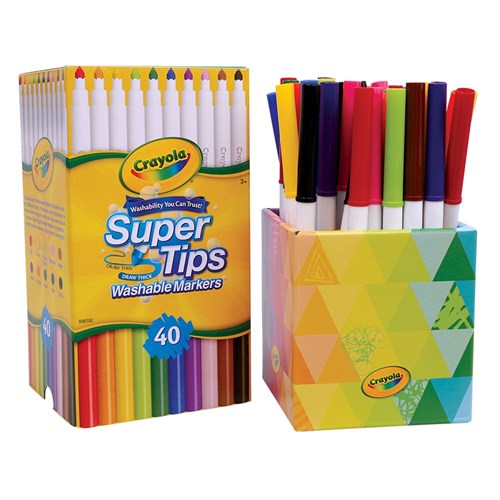 Crayola Super Tips Washable Markers Deskpack - Pack of 40