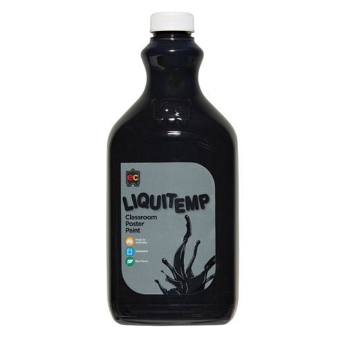 EC Liquitemp Classroom Poster Paint - Black - 2L