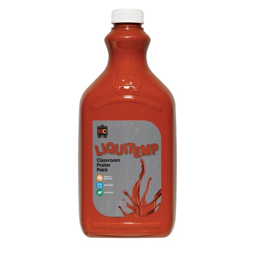 EC Liquitemp Classroom Poster Paint - Burnt Sienna - 2L