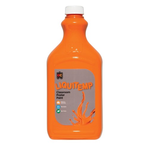 EC Liquitemp Classroom Poster Paint - Orange - 2L
