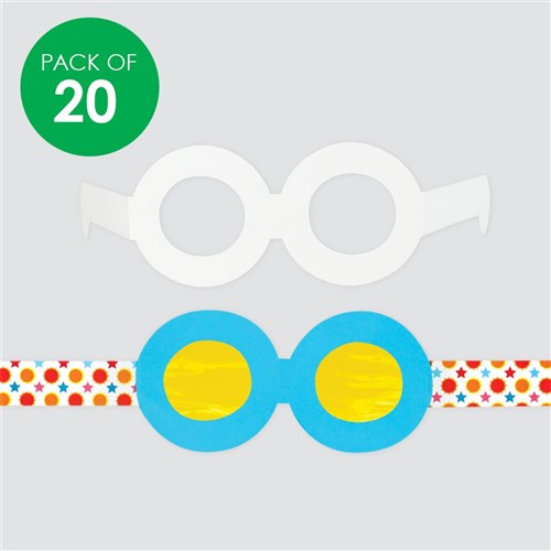 Cardboard Glasses - White - Pack of 20