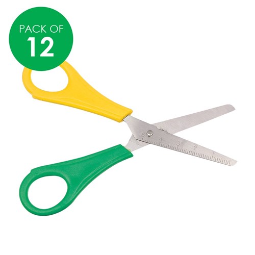 Ruler Scissors - Left Handed  - Pack of 12