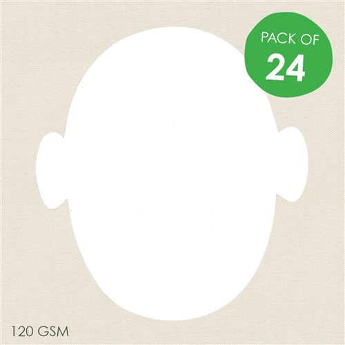 Paper Faces - White - Pack of 24
