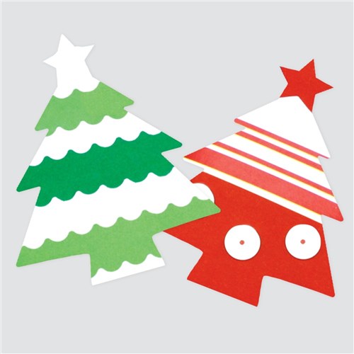 Cardboard Christmas Trees - White - Pack of 20