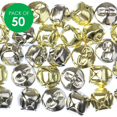 Jingle Bells - Gold & Silver - Pack of 50