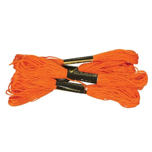 Embroidery Thread - Orange - Pack of 6