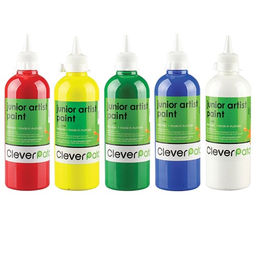 CleverPatch Junior Artist Paint - 500ml - Set of 5 colours