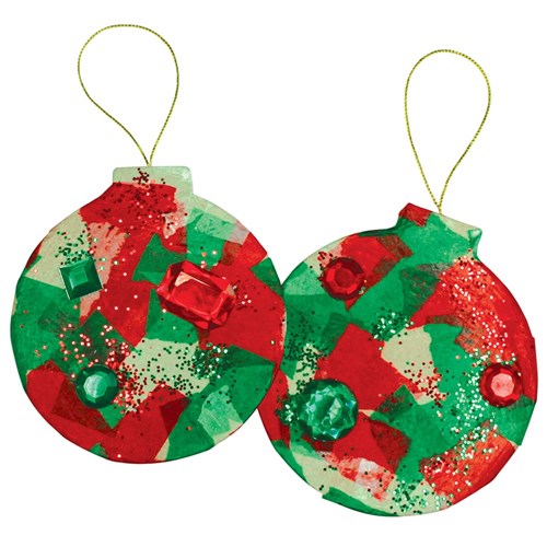 Flat Papier Mache Baubles - Pack of 20