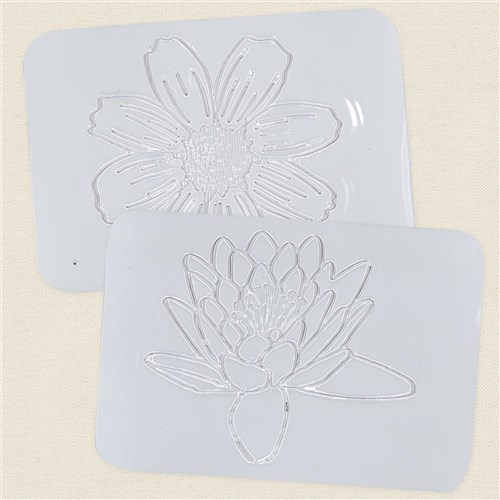 Flower Rubbing Plates - Pack of 16