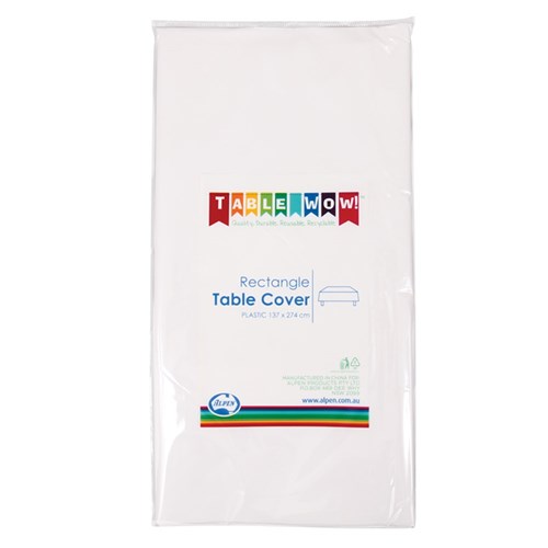 Table Cover - Rectangle - White - 137 x 274cm