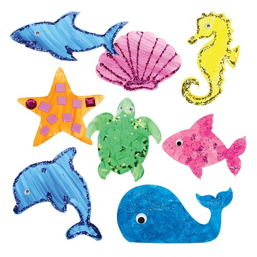 Cardboard Sea Animals - White - Pack of 24