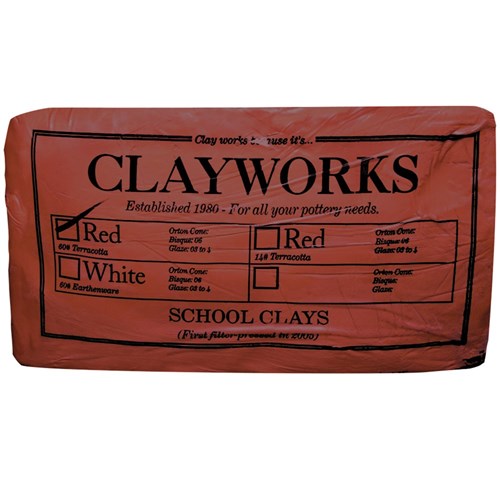 Clayworks School Clay - Terracotta -  10kg Pack