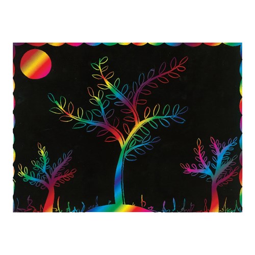 Scratch Board Sheets - Multi - Pack of 20