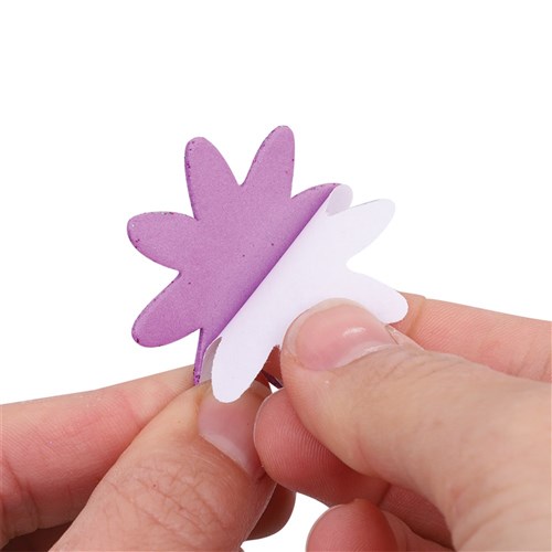 Foam Glitter Flower Stickers - Pack of 120