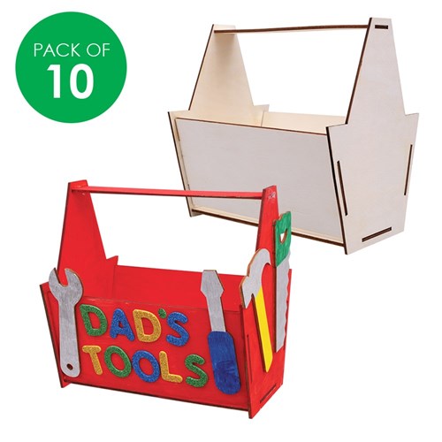 Wooden Tool Boxes - Pack of 10