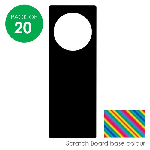Scratch Board Door Hangers - Pack of 20