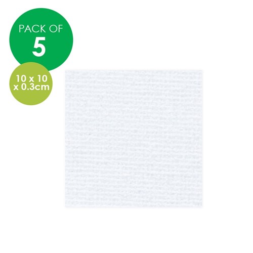 Mini Canvas Panel Art Boards - 10 x 10cm - Pack of 5