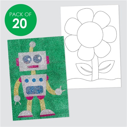 Creative Sticky Art Sheets - Pack of 20