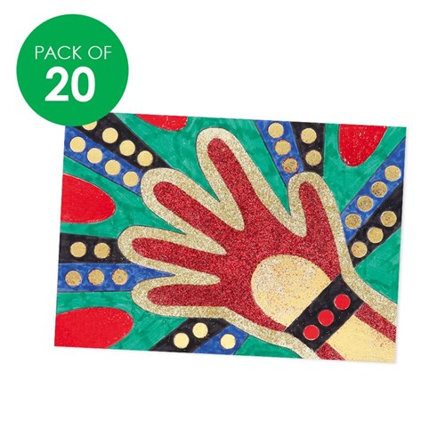 Indigenous Designed Australia Sticky Art Sheets - Pack of 20