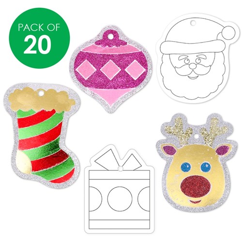 Christmas Sticky Art Shapes - Pack of 20