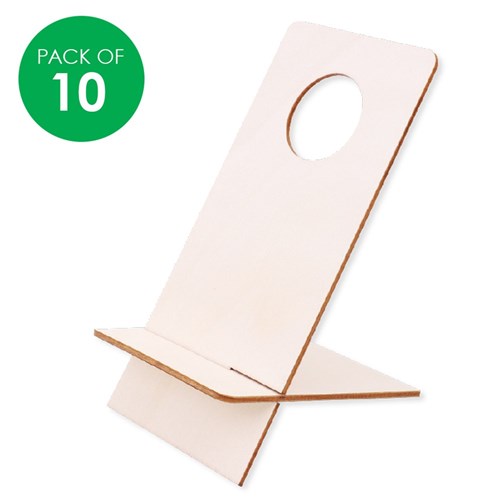 Wooden Mobile Phone Holders - Pack of 10