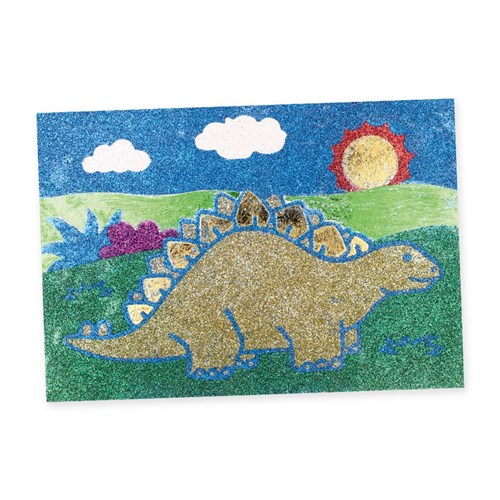 Dinosaurs Sticky Art Sheets - Pack of 20