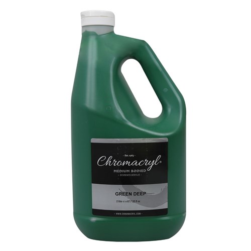 Chromacryl Student Acrylic Paint - Green Deep - 2L