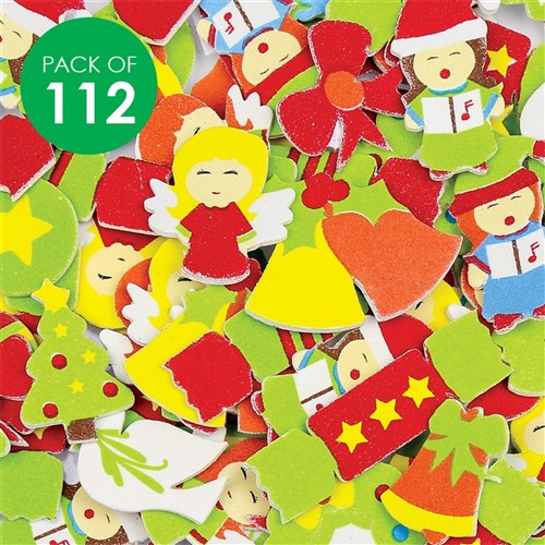 Foam Traditional Christmas Stickers - Pack of 112