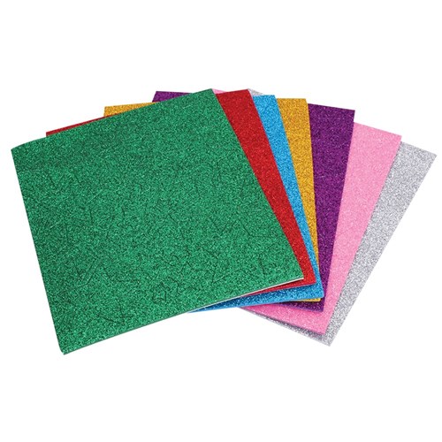Foam Glitter Star Stickers - Assorted - Pack of 168