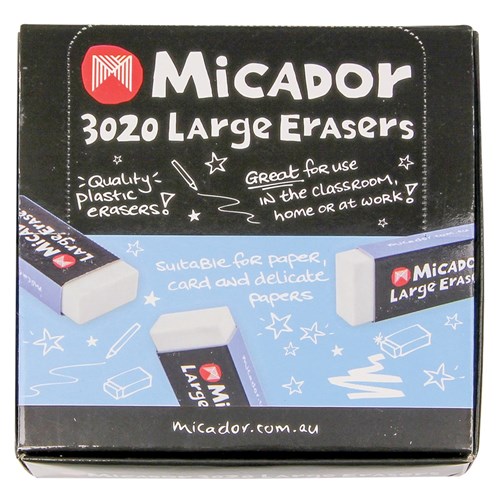 Micador 3020 Large Erasers - Pack of 20
