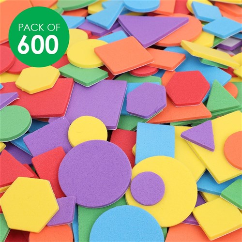 Foam Geometric Stickers - Pack of 600