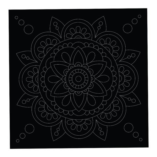 Printed Scratch Board Sheets - Mandala - Pack of 20