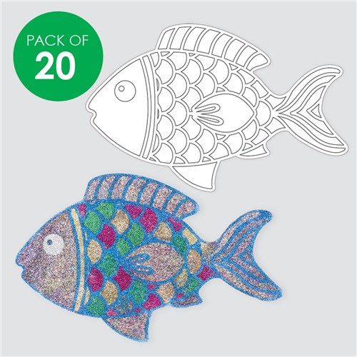 Giant Fish Sticky Art Shapes - Pack of 20