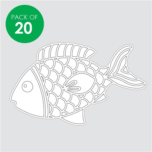 Giant Fish Sticky Art Shapes - Pack of 20
