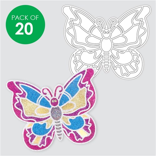 Giant Butterfly Sticky Art Shapes - Pack of 20