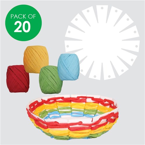 Cardboard Weaving Baskets Bumper Pack - Pack of 20
