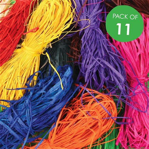 Natural Raffia - 25g - Set of 11 colours