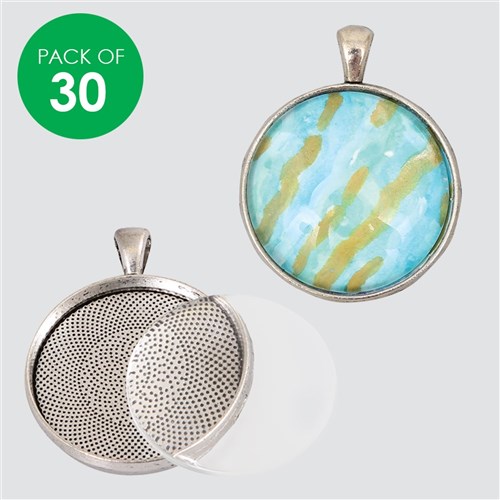 Pendant Settings - Round - Pack of 30