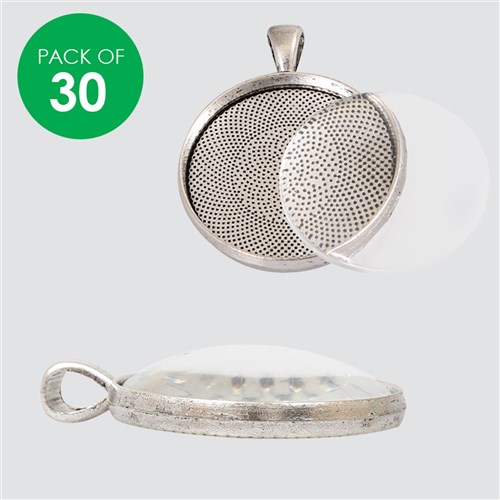 Pendant Settings - Round - Pack of 30