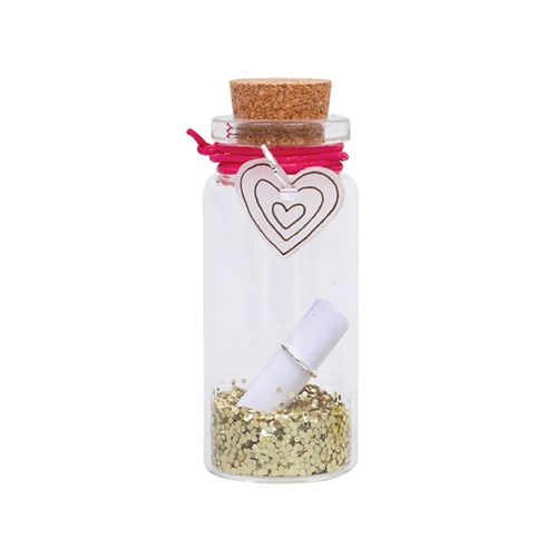 Small Glass Bottles with Cork Stoppers - Pack of 4