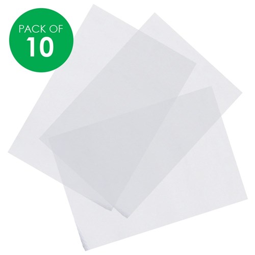 Shrink Plastic Film - A4 - Pack of 10