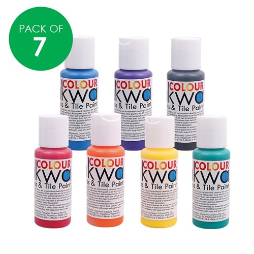 Akwa Glass & Tile Paint - 60ml - Pack of 7 Colours