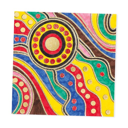 Indigenous Designed Sticky Art Sheets - Pack of 20