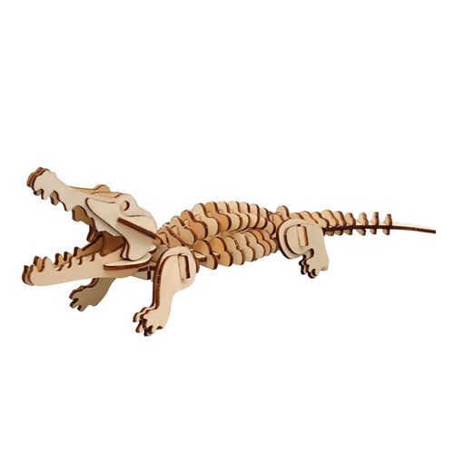 3D Wooden Crocodile Puzzle - Each