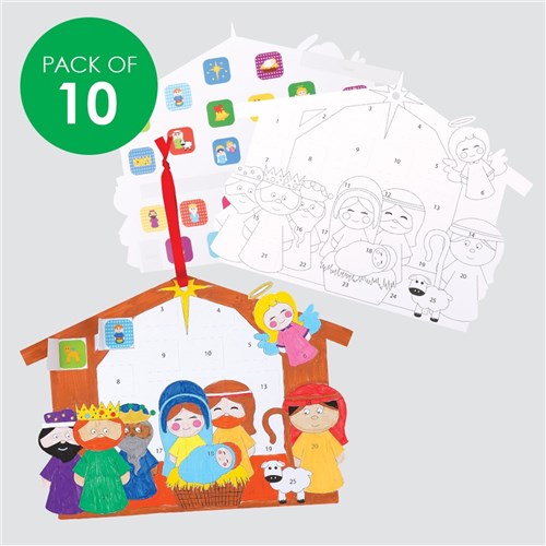 Advent Calendars - Nativity - Pack of 10