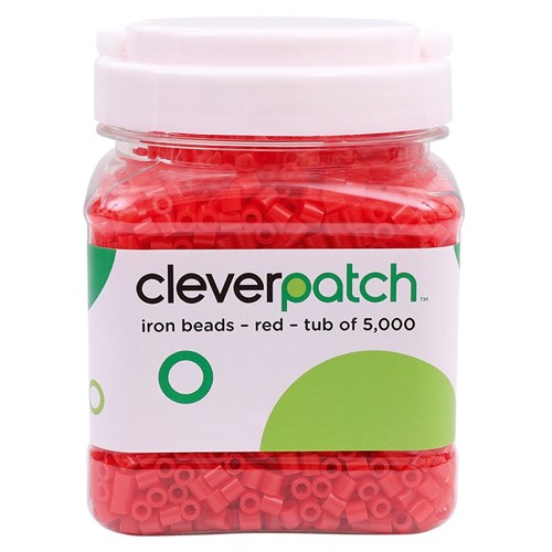 CleverPatch Iron Beads - Red - Tub of 5,000