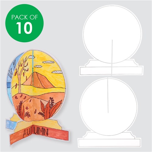 3D Cardboard Globes - Pack of 10