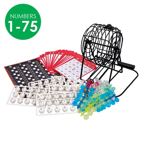 Bingo Game Set with Cage - Numbers 1 to 75