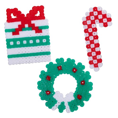 CleverPatch Iron Beads - Tub of 5,000 - Set of 3 Christmas Colours